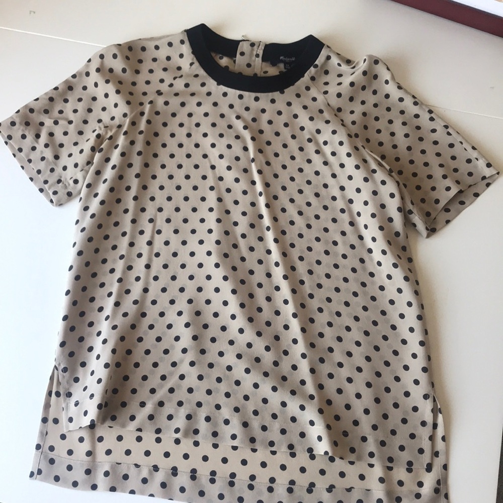 Madewell silk short sleeve top